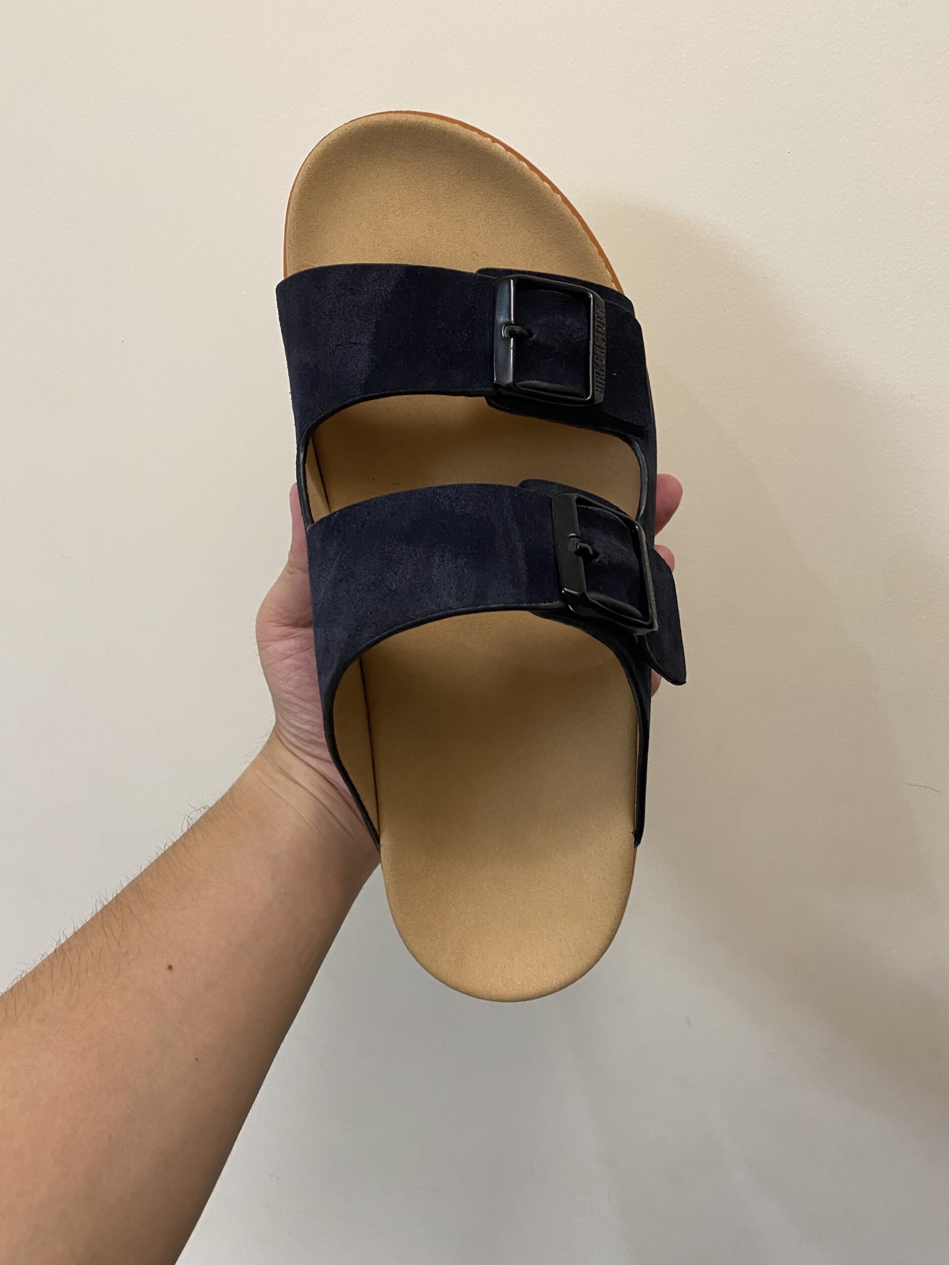 High-Quality Cowhair Double Buckle Sandals